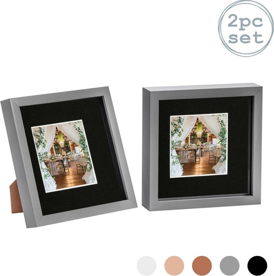 Nicola Spring 3D Box 8 4x4" Mount Pack Photo Frame