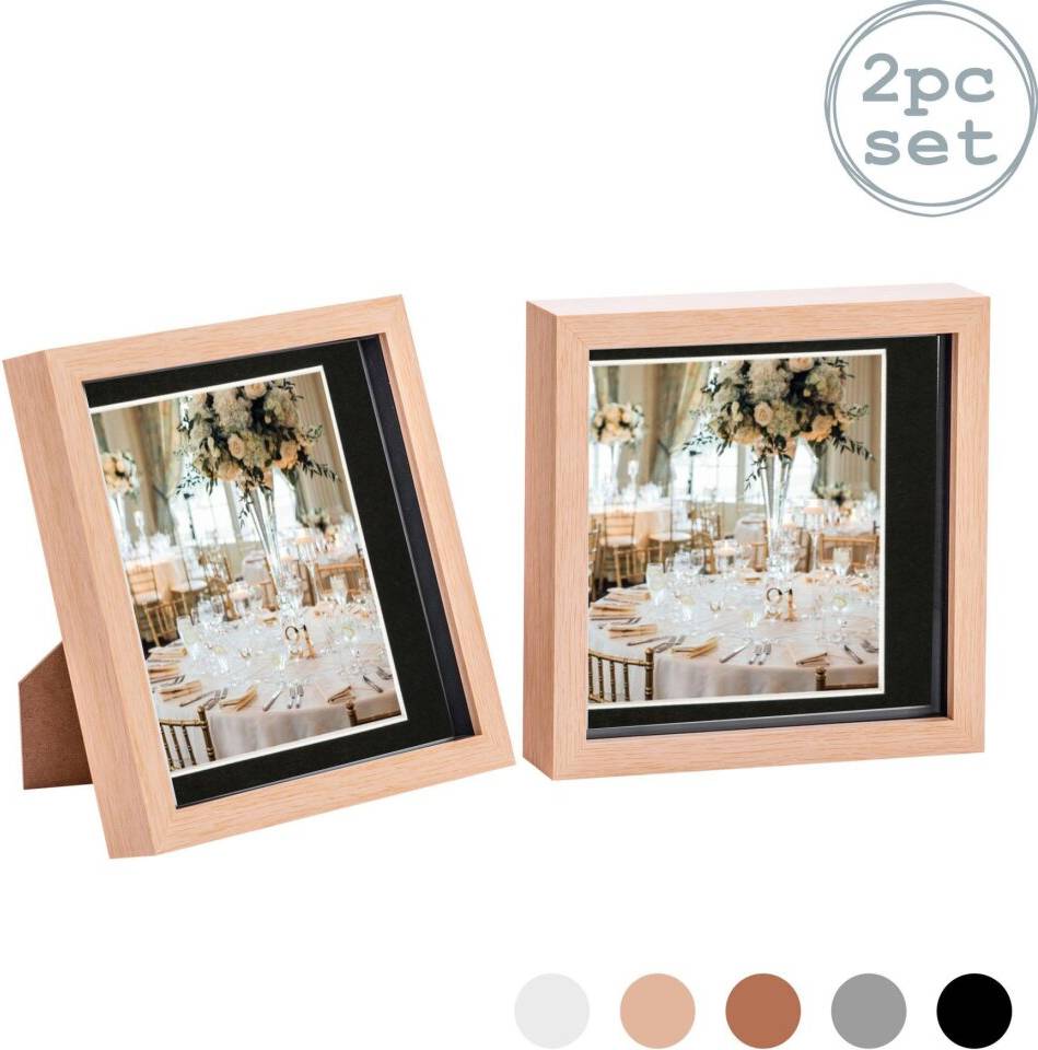 Nicola Spring 3D Box Photo Frame 2pcs
