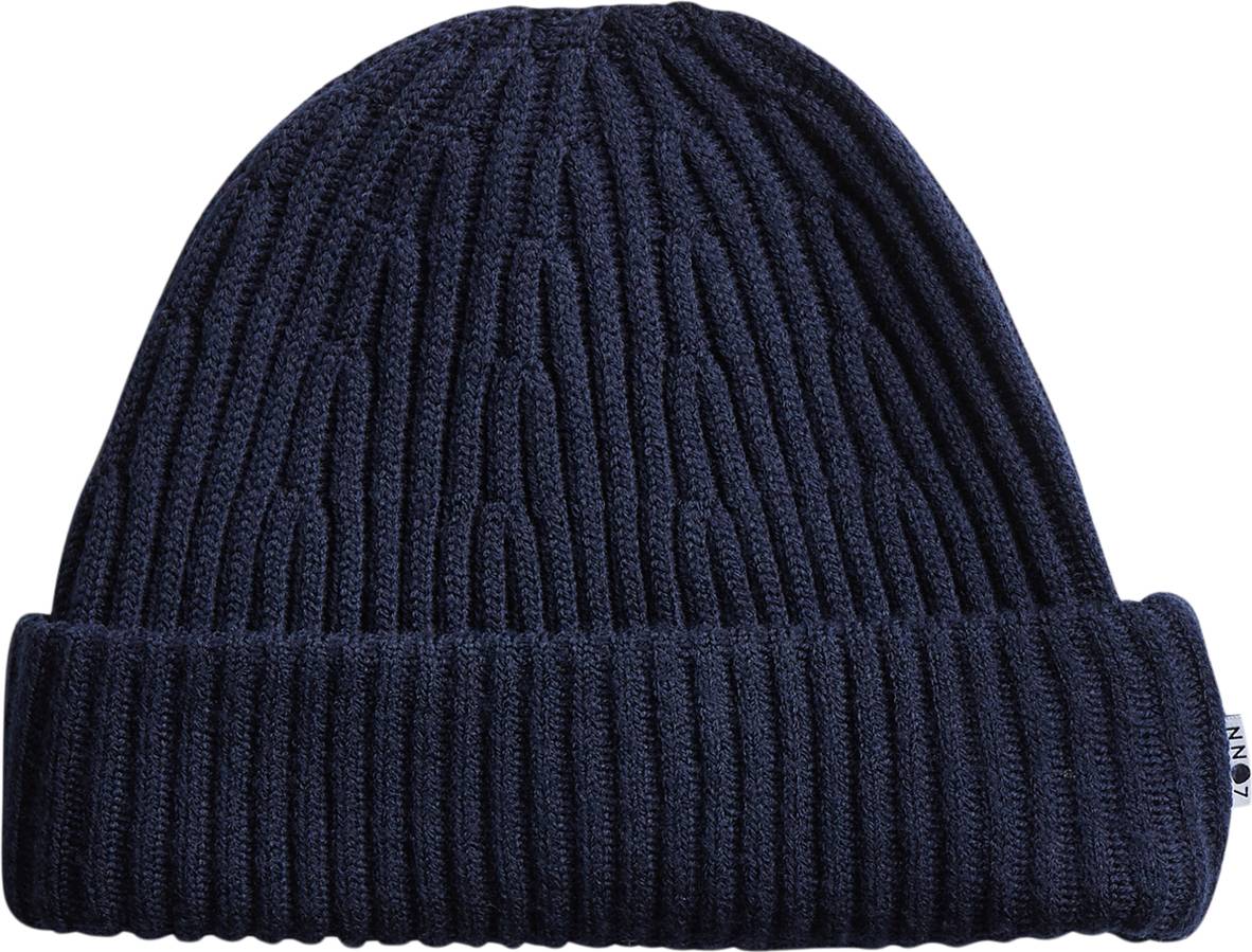 Merino Rib Knit - Beanie Navy Blue