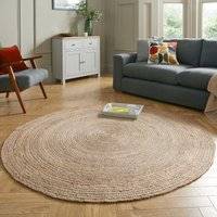 Dunelm Jute Round Rug Brown