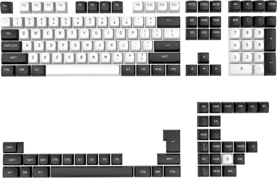 Greenzech Snow 148 Keys Mechanical Double Color Injection Keycap