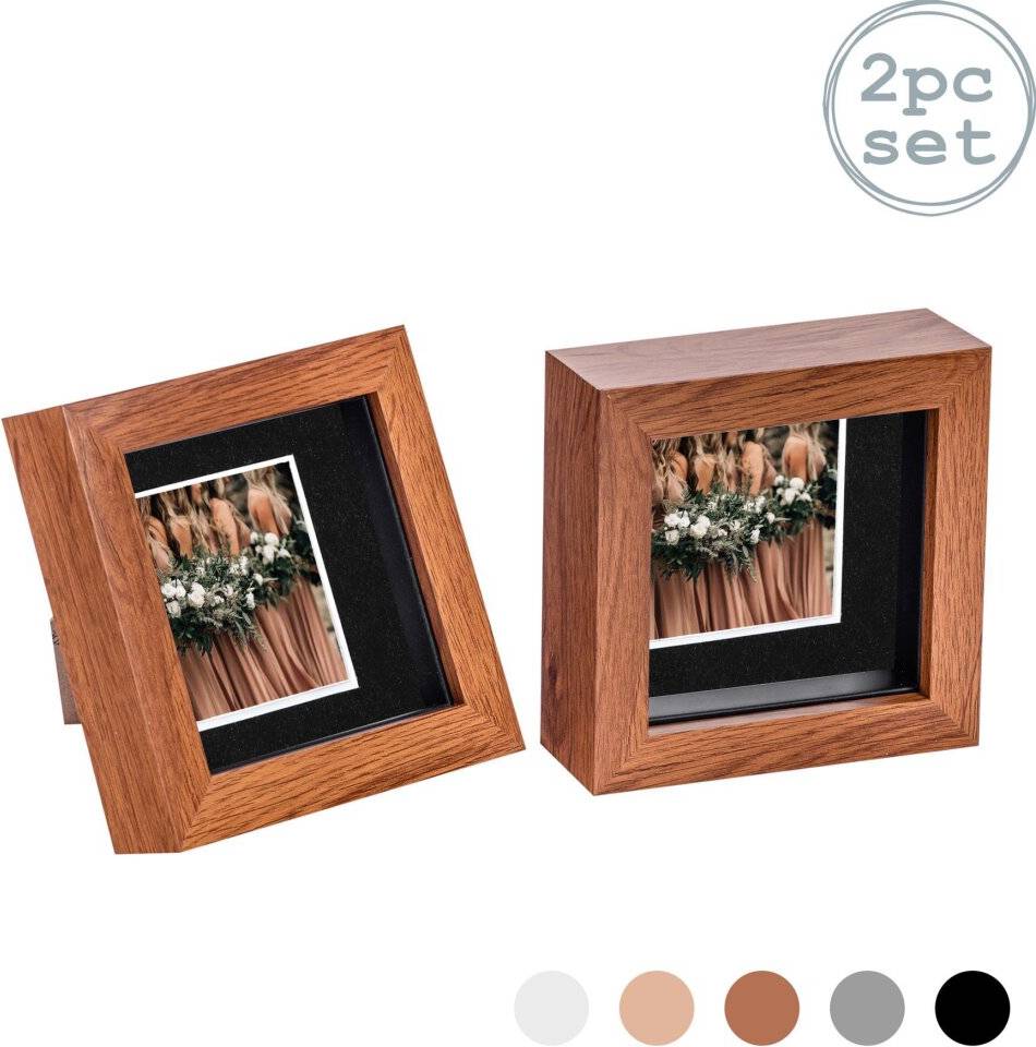 Nicola Spring 3D Box Photo Frame 2pcs
