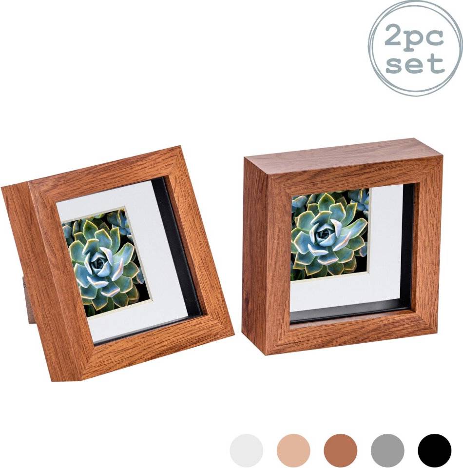 Nicola Spring 3D Box Photo Frame 2pcs