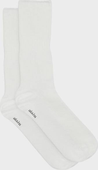 Cotton Rib Socks White