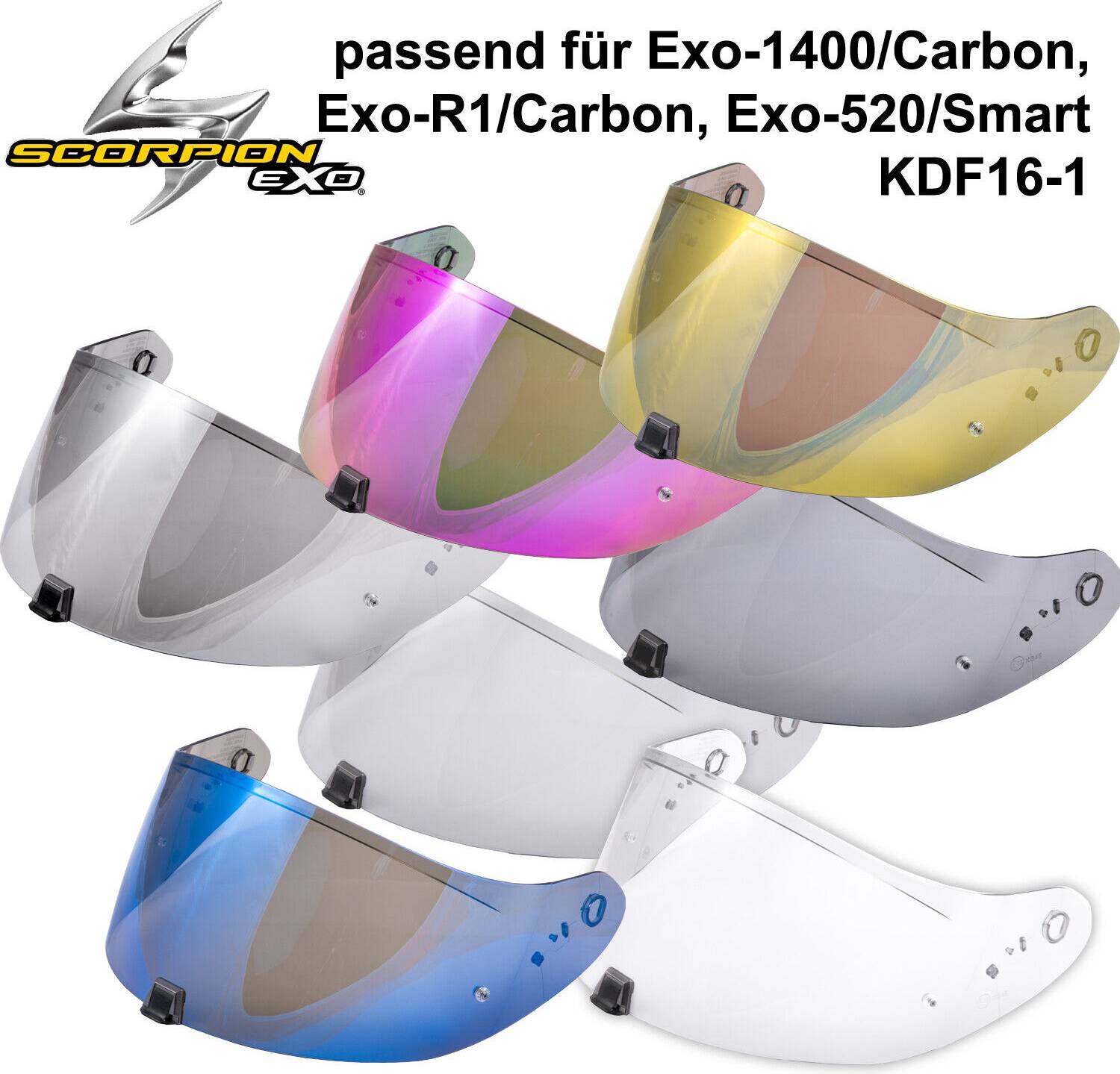 Scorpion Exo-R1 Air Pinlock Visir - Rød