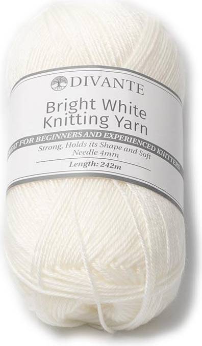 Basic Knitting Yarn Bright White