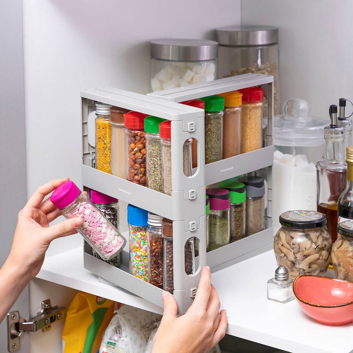 InnovaGoods Sliding Pivoting Spice Organiser Rispick