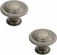 Loops 2x Round Ringed Pattern Door Knob 2pcs