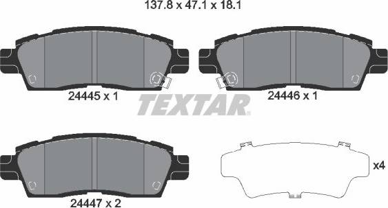 Brake pads Textar Brake Pads