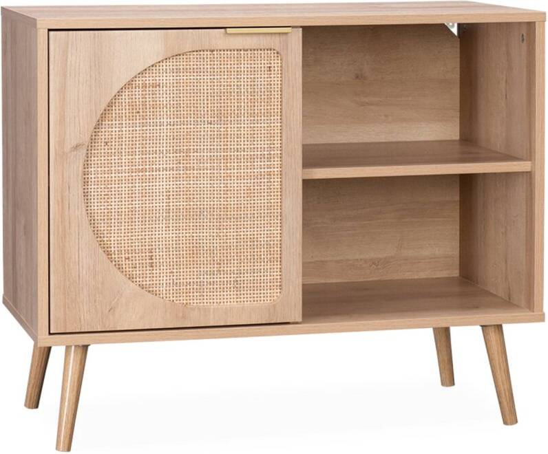 Sweeek Sweeek Wood Rounded Cane Sideboard