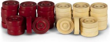 Authentic Models Checkers Set Red White