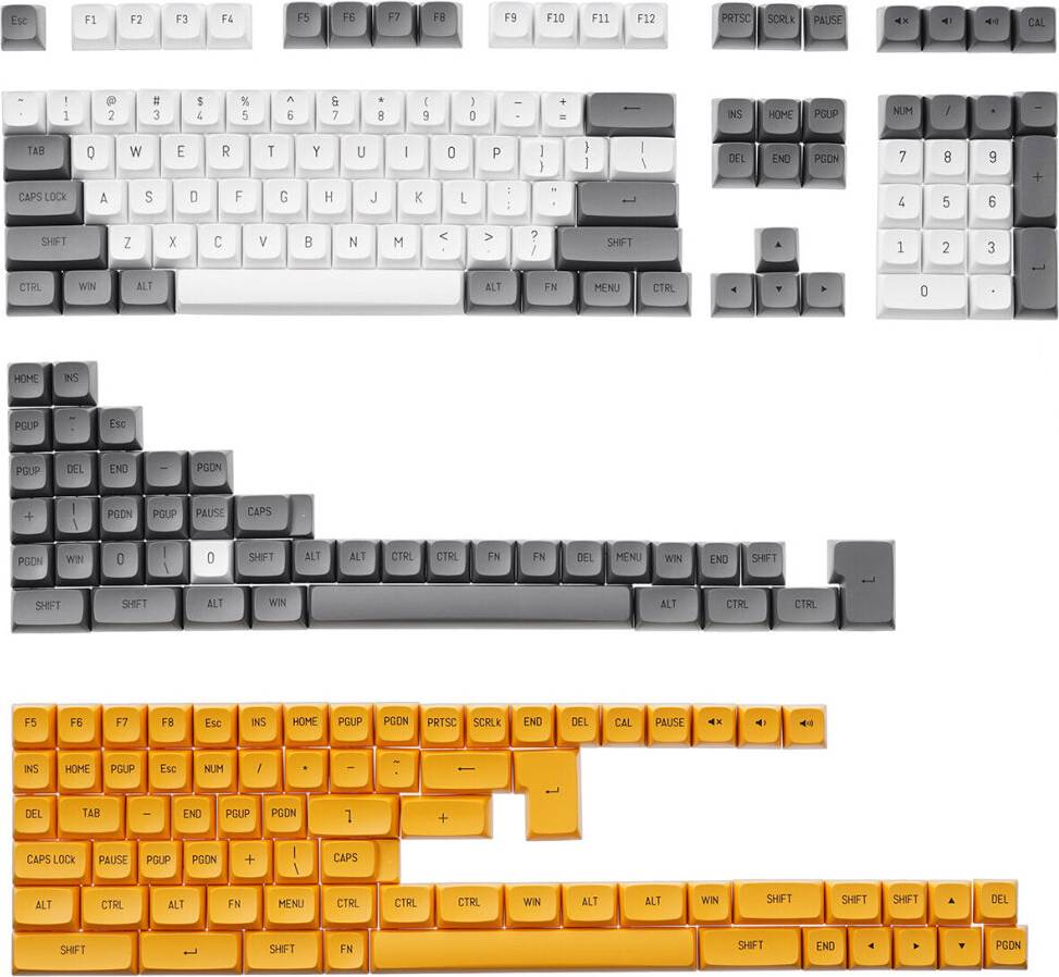 Greenzech 226 Keys Keycap Set Double Color Injection CSA Profile