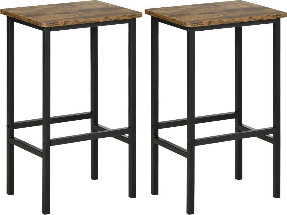 Homcom Industrial Pub Rustic Bar Stool