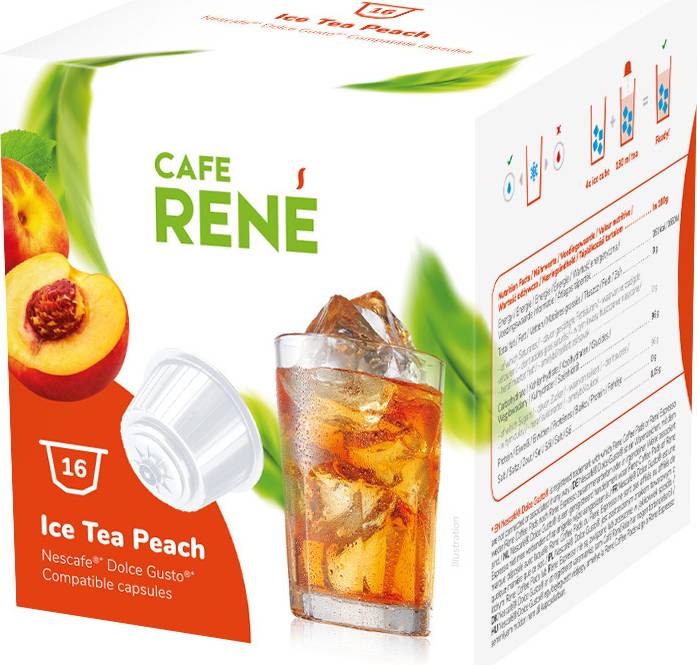 Café René Peach Ice Tea for Gusto.