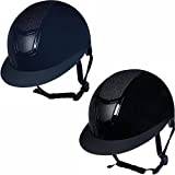 HKM Shiny Diamond Riding Hat - Deep Blue