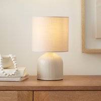 Dunelm Hebe Ribbed Ceramic Table Lamp