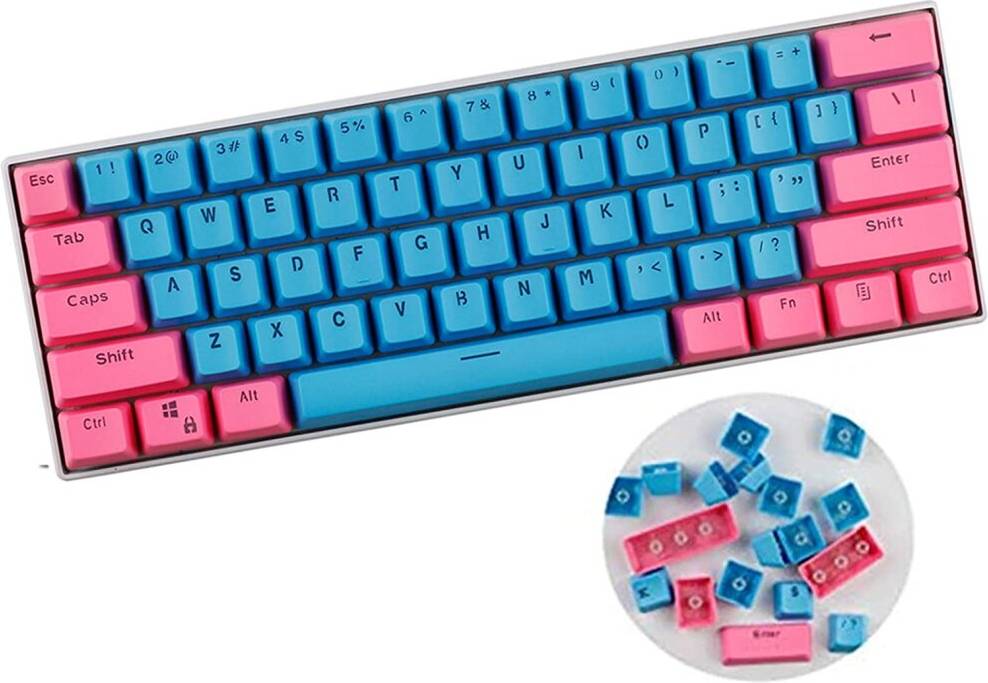 Sunzit Keycaps, 61 Keycaps Backlight Two-Color