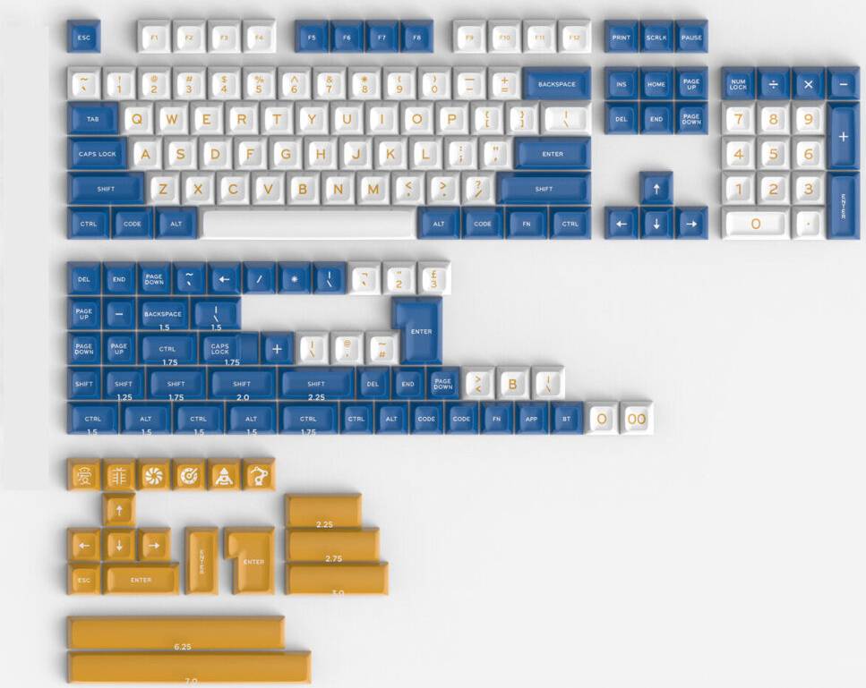 Greenzech 172 Keys Color Matching Keycap Profile