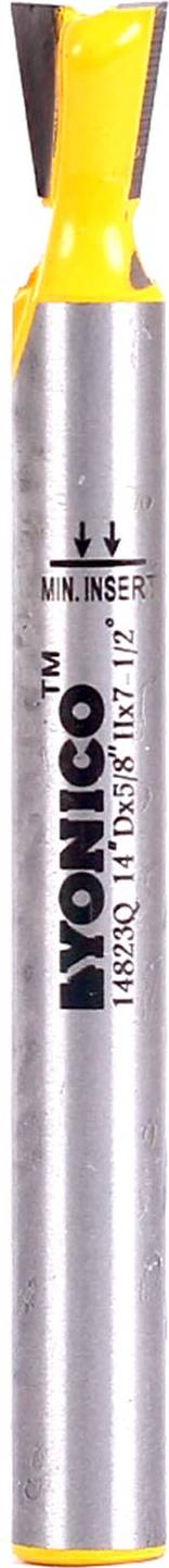 Yonico Dovetail Router Bit 7.5 Degree X 1/4 Inch