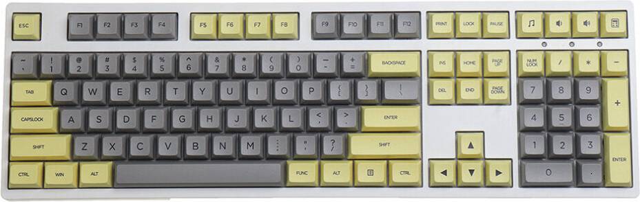Greenzech & Yellow 109 Keys Color Matching Keycap Set Profile Sublimation Keycaps Keyboards
