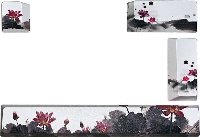 Greenzech 4 Keys Ink Flower Supplement Keycap