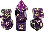 Dice Set Racing Black Purple