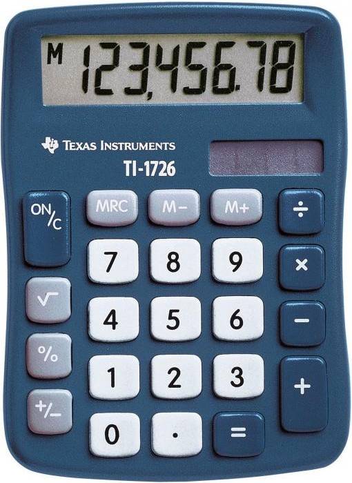 Texas instruments ti Texas Instruments Texas Instruments TI-1726 Solar Rechner 8-stellig