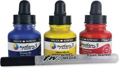Daler Rowney System3 Starter Ink Set 3x29.5 ml
