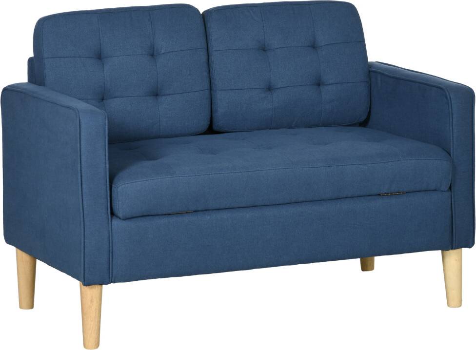 Homcom Blue Compact Loveseat Sofa