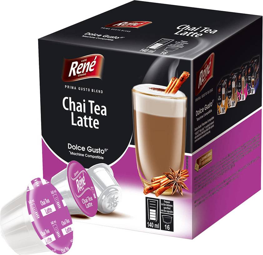 Dolce gusto latte pods Café René Chai Tea Latte