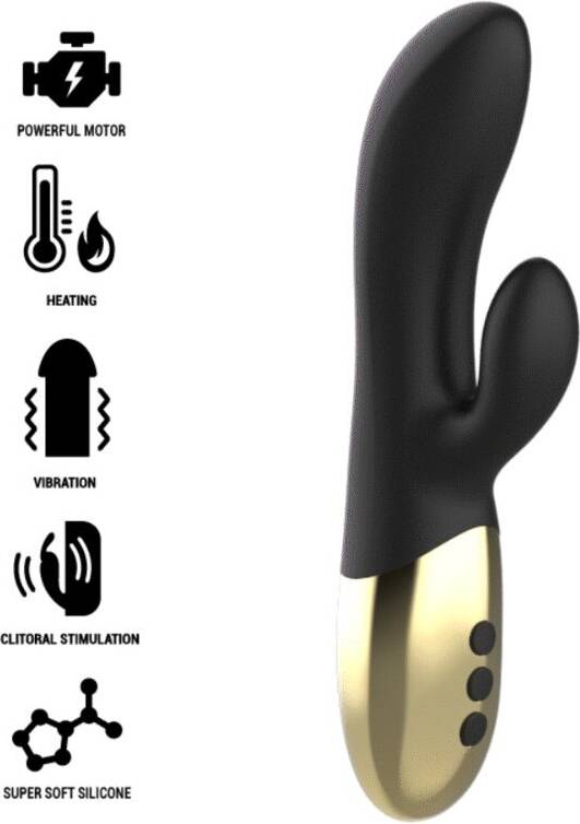 Heating Rabbit Vibrator Black
