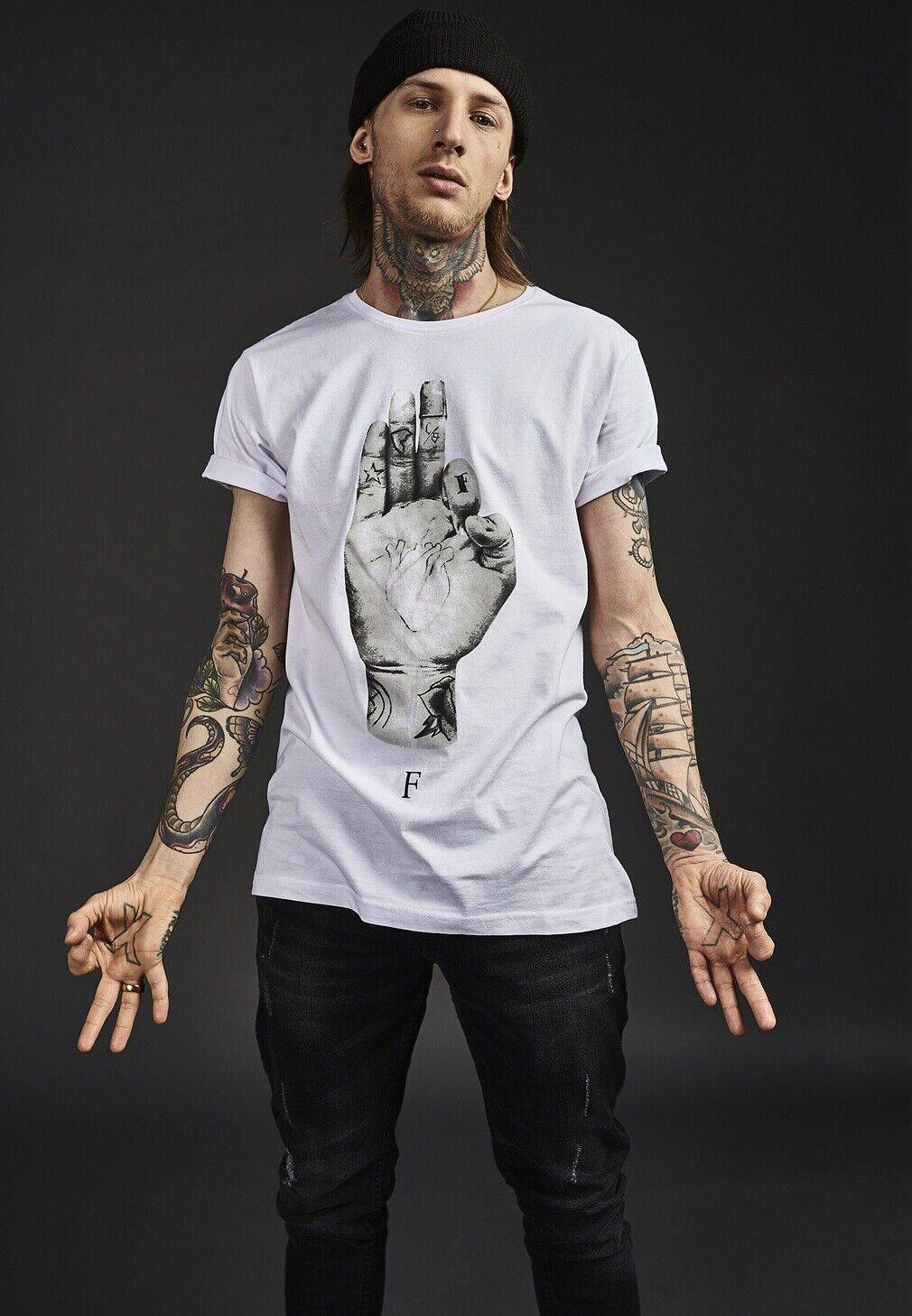 Merchcode Mister Tee Bluser T-Shirts Sign - Grå/Sort/Hvid