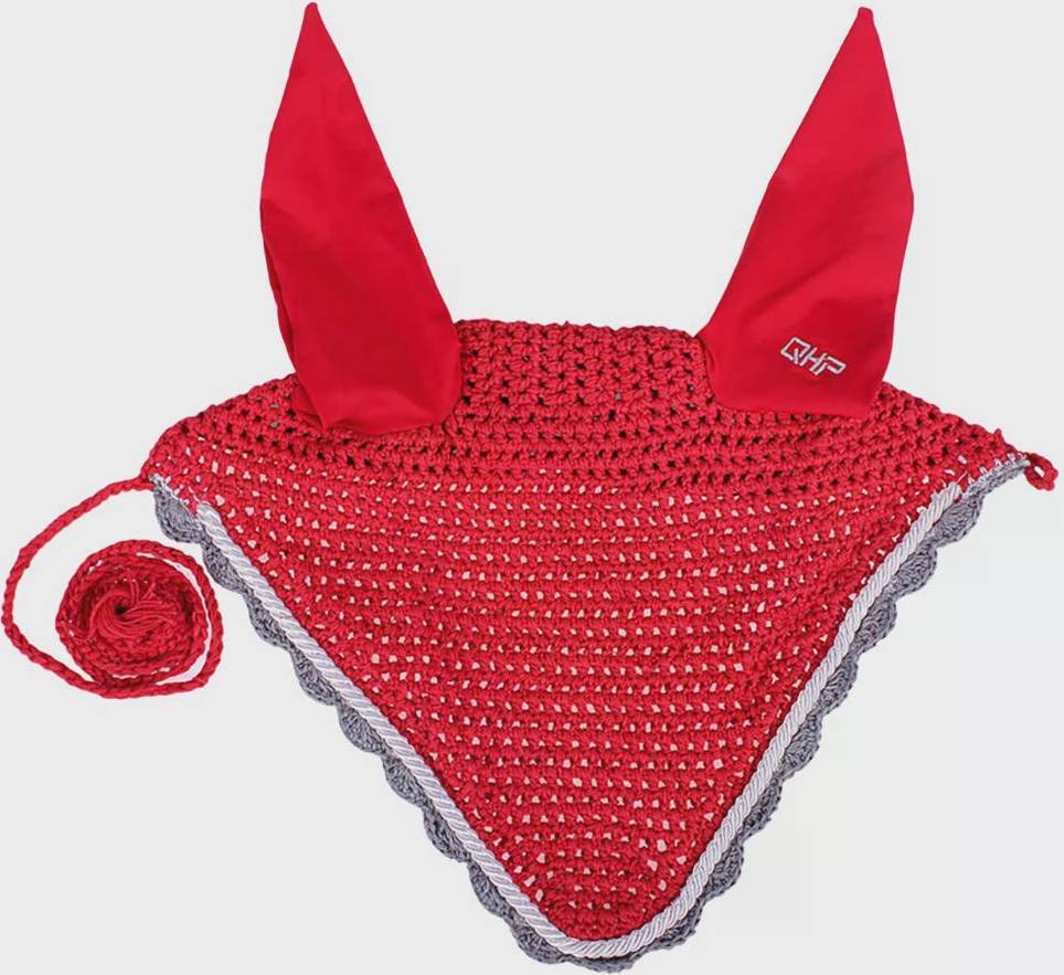 Ear Bonnet Shetland Red Fly Hat Q-Essentials - Rouge