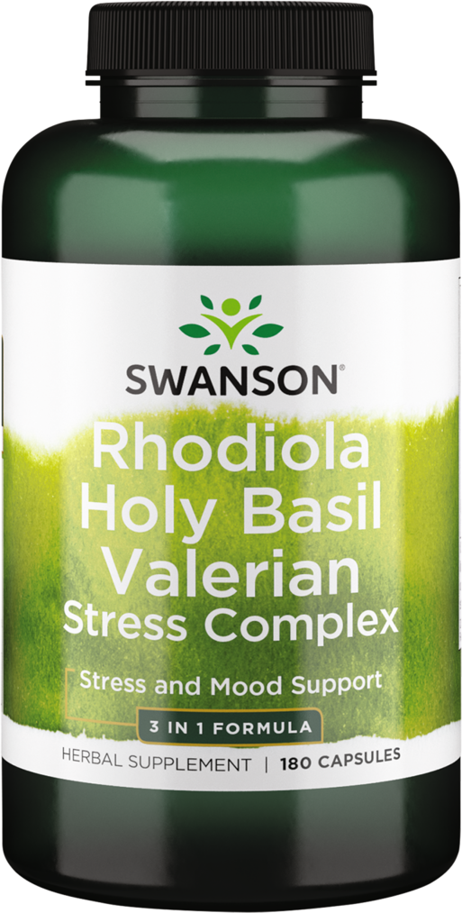 Swanson Full Spectrum Rhodiola Holy Basil Valerian Complex