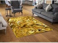 Golden Liquid Rug Gold