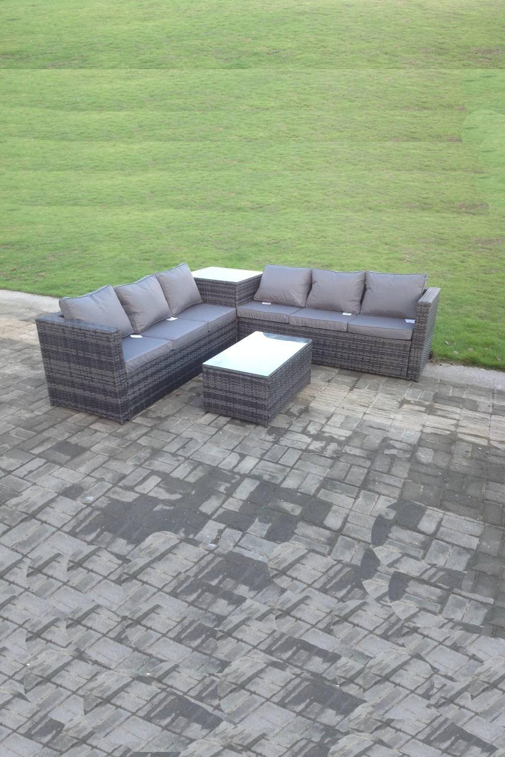 Rattan corner garden sofa Fimous Rattan Corner Sofa