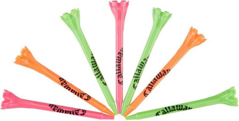 Callaway Performance 2.75 Inch Plastic Golf Tees Neon Mix 30 Pack