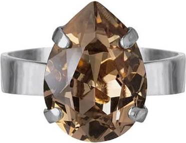 Caroline Svedbom Mini Drop Ring Rhodium Greige