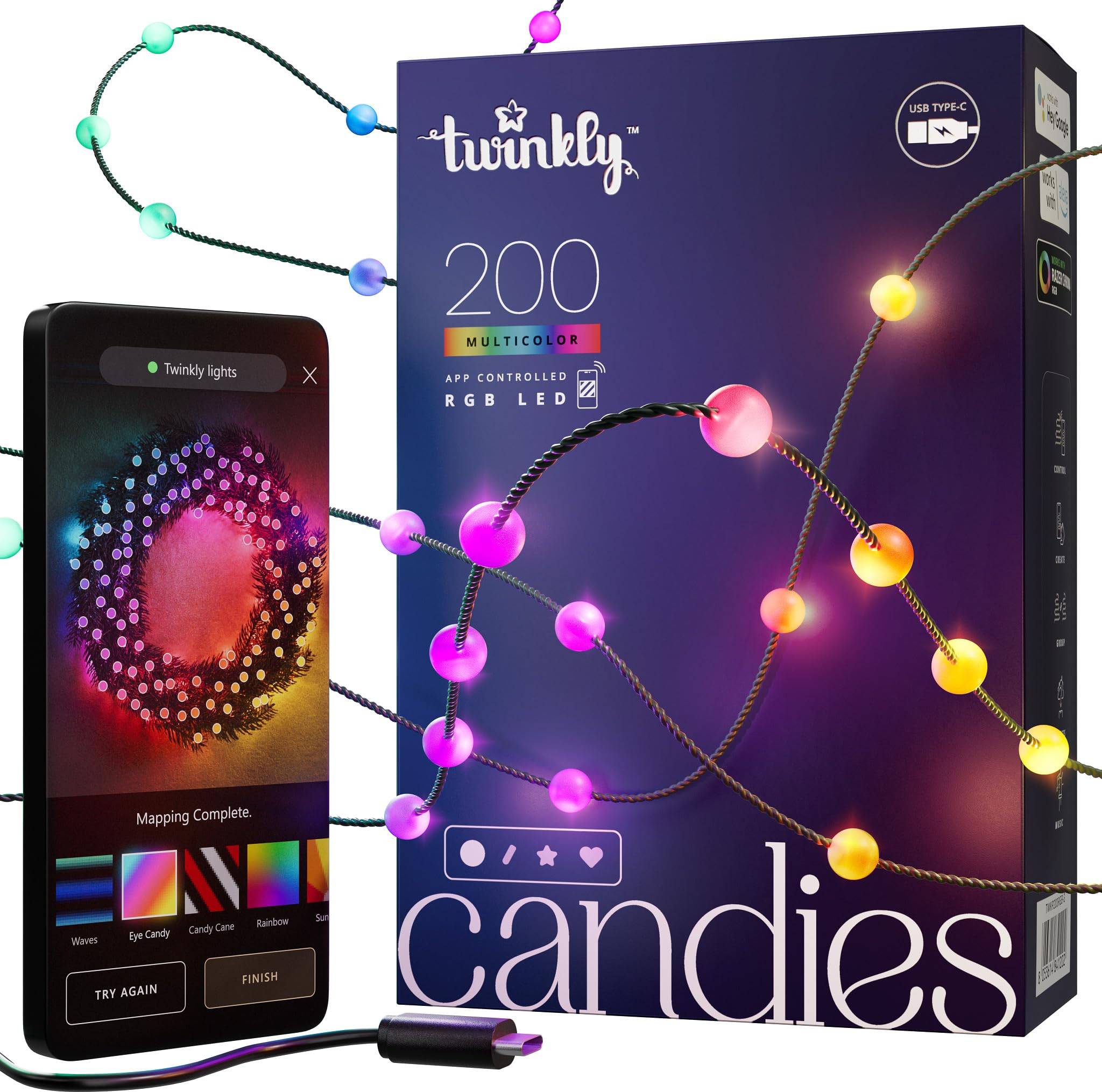 Twinkly lights Twinkly Pearl Shaped LED 200 LEDs String Light