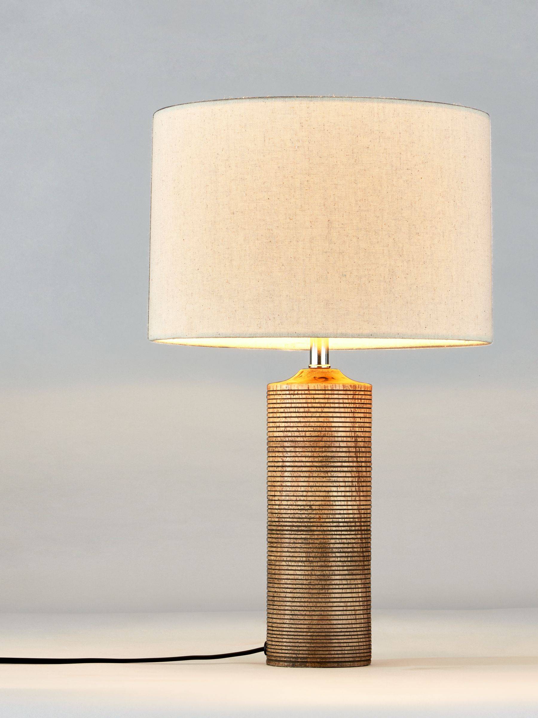 John Lewis Ribbed Wood Table Lamp