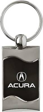 ORO Gold Rectangular Wave Key Fob - Black