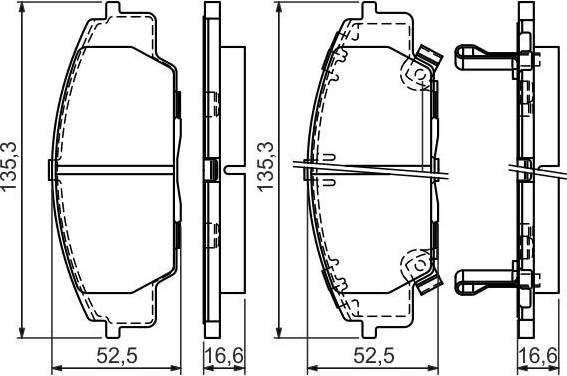 Bosch Brake Pad Set Disc BP1313