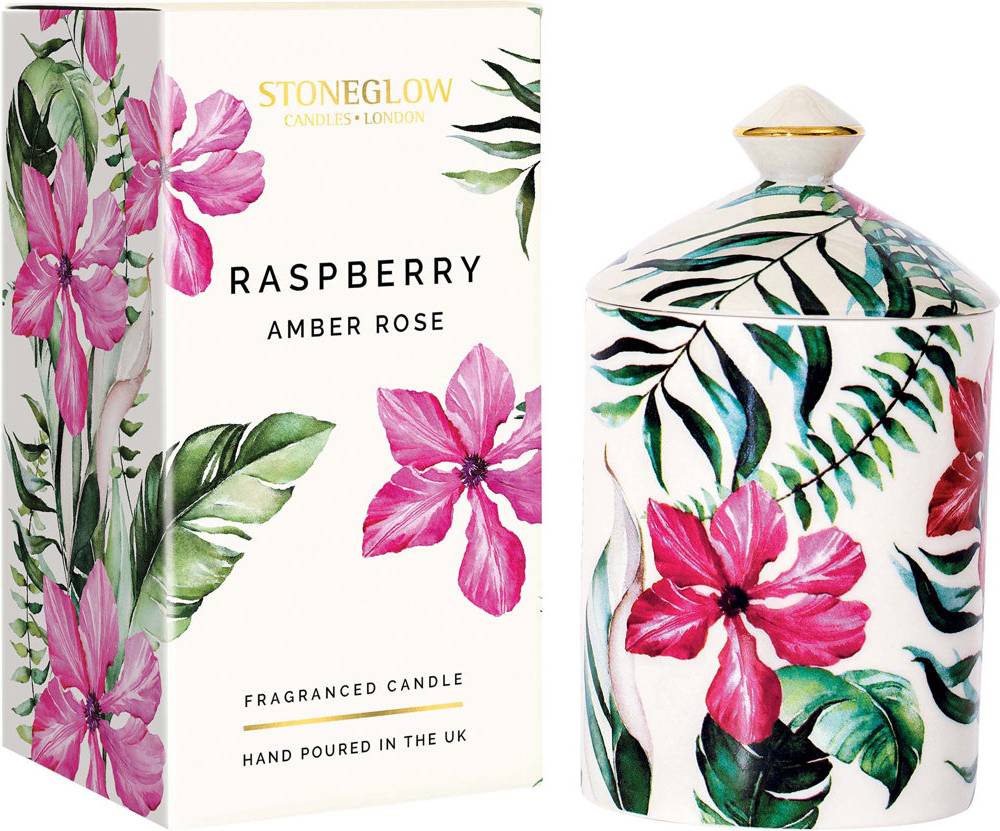 Stoneglow Urban Botanics Ceramic Raspberry Scented Candle