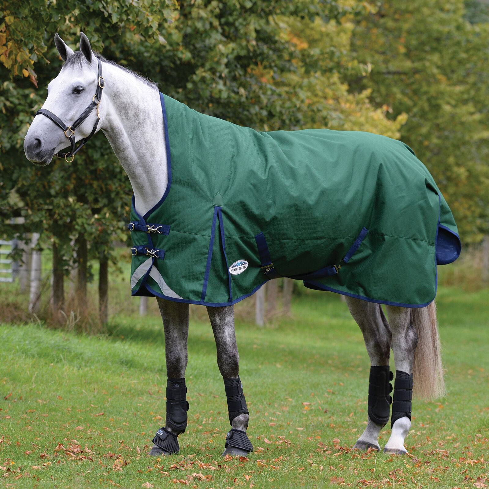 Weatherbeeta ComFiTec Plus Dynamic II High Neck Turnout Rug - Hunter Green/Navy