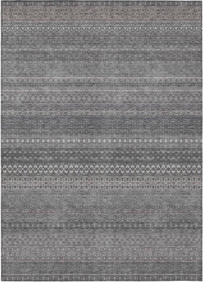 Addison Machine Washable Moroccan Stripes Gray