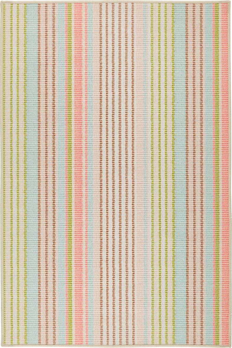 Dash and Albert Rugs Area Rug Dash Ana Ticking Multicolor, Blue 60x"