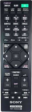 Sony MHC-V42D Home Audio Remote Control