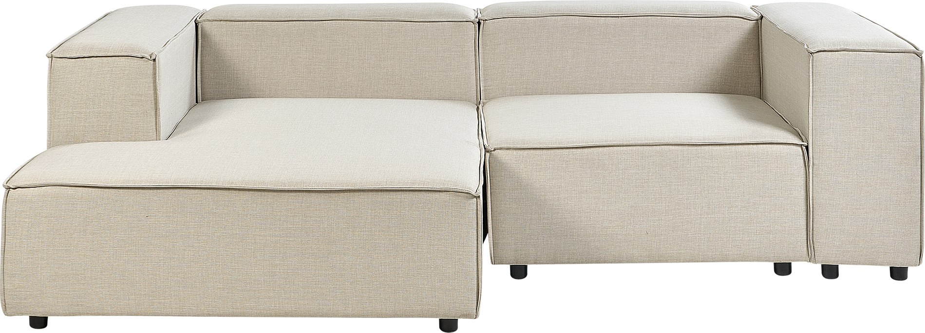 Beliani Right Hand 2 Modular Linen Corner Sofa