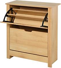 Homcom 12-Shoe Storage Cabinet - Brown Shoe Rack
