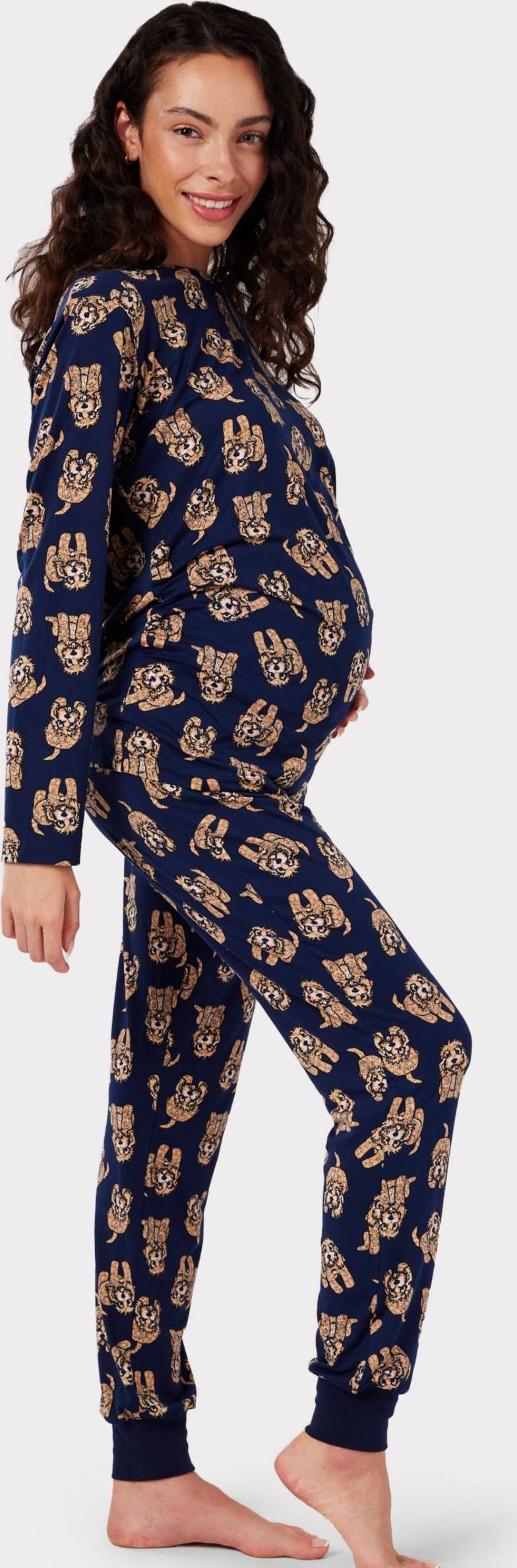 Blue Maternity Cockapoo Print Pyjama Set